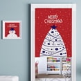 thumbnail image 2 of Estilo japonés Navidad de Puerta Tapicería Conveniente para Hogar Oficina Cuarto de Baño Restaurante Árbol rojo l Baoblaze Cortina para puertas navideñas, 2 of 8