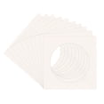 thumbnail image 3 of Silver Mist Picture Frame Mat for 10x10 Frames - Circle Opening for 3x3 Photos - 10 Mats, 3 of 7