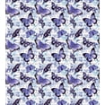 thumbnail image 2 of Retro Duvet Cover Set, Old Fashioned Butterfly Moth Forms Romance Flowers Essence Beauty Picture, Decorative 3 Piece Bedding Set with 2 Pillow Shams, Calking Size, Pale Blue Violet Black, by Ambesonne, 2 of 2