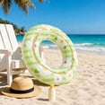 thumbnail image 4 of Tepsmf Inflatable Pool Floats, Pool Tube Rings, Swim Tubes, Pool Floaties, Beach Swimming Party Floats for Adults Swim Ring Fun Print Pool Lounger Tube for Summer Green, 4 of 7