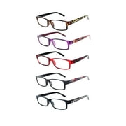 5 Pack of Contemporary Reading Glasses by Reader Republic -  1.5 Diopters