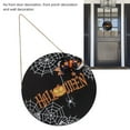 thumbnail image 4 of Halloween Door Sign Spider Web Door Sign Hanging Welcome Sign Wreath Spider Wood Sign Haunted House Decorations, 4 of 5