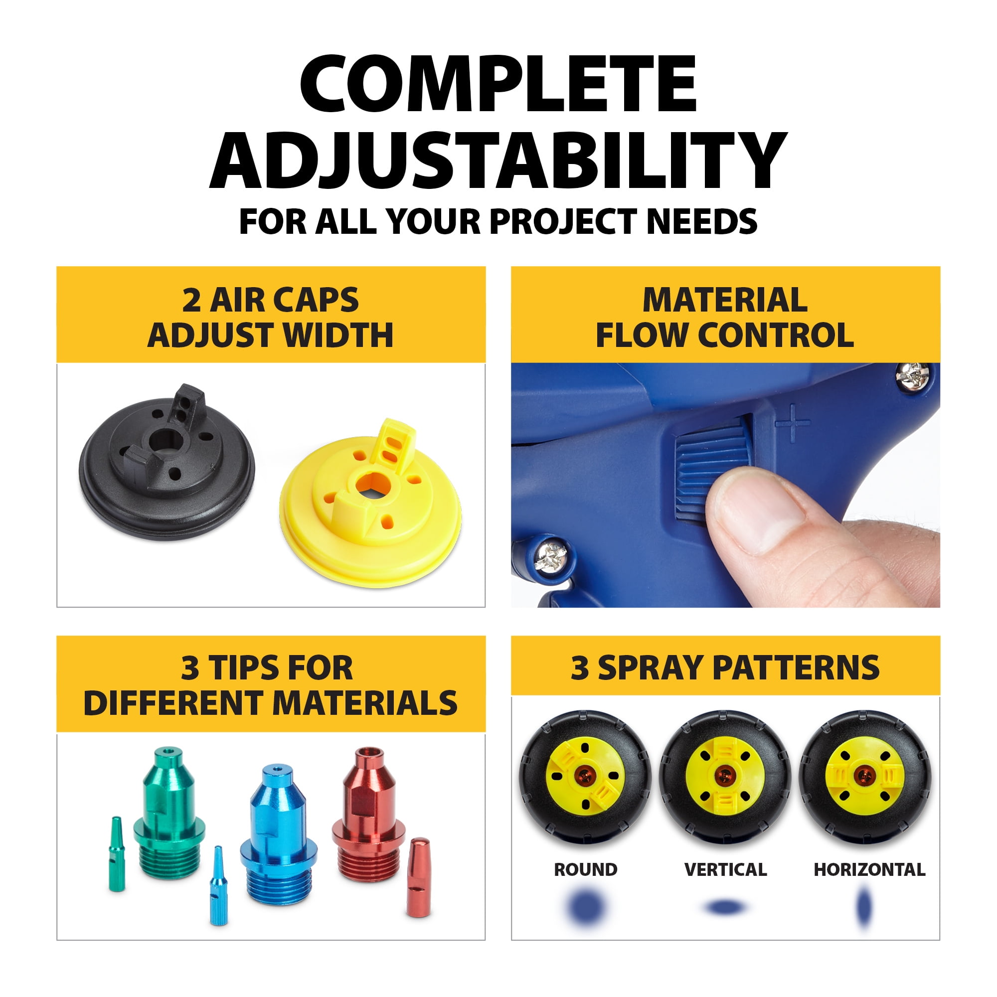HomeRight Super Finish Max HVLP Paint Sprayer with 3 Spray Tips and 2 Caps