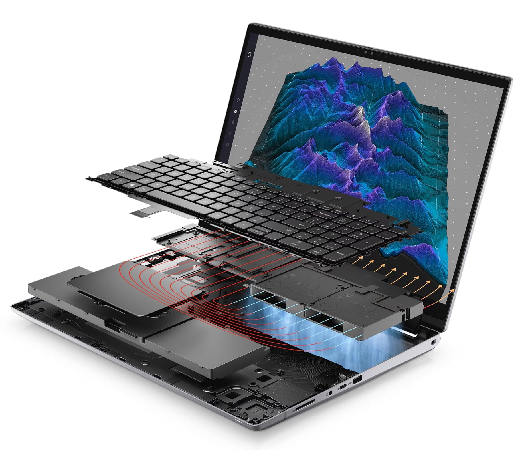 Dell Precision 7680 Mobile Workstation 16" FHD+ Laptop, Intel Core i7-13850HX, 64GB RAM, 2TB NVMe SSD, NVIDIA RTX 1000 6GB, HDMI, USB-C, Wi-Fi, BT - Windows 11 Pro - AI Copilot, Grey
