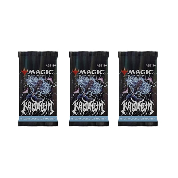 3 Packs Magic: The Gathering Collector Booster Pack Lot MTG Kaldheim