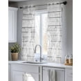 thumbnail image 5 of White Dandelion Sheer Curtains 39 Inch Length 2 Panels Set for Living Room/Bedroom, Spring Flowers Plants Vintage Gray Wood Kitchen Curtains Grommet Semi-Sheer Curtains Window Treatments 27.5"x39"x2, 5 of 7