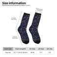 thumbnail image 2 of Bingfone Compression Socks for Women and Men Long Socks for Running Athletic Cycling Nurse- Copper-Gold Gloss Outline Flower, 2 of 6