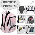 thumbnail image 6 of KUIFORTI Axolotl Pink Kids School Bag Large Capacity Waterproof Backpack for Elementary School Students 17 Inch Girls Backpacks with Adjustable Straps, 6 of 7