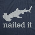 thumbnail image 2 of Mens I Nailed It T Shirt Funny Sarcastic Hammer Head Shark Joke Graphic Novelty Tee for Guys Graphic Tees, 2 of 9