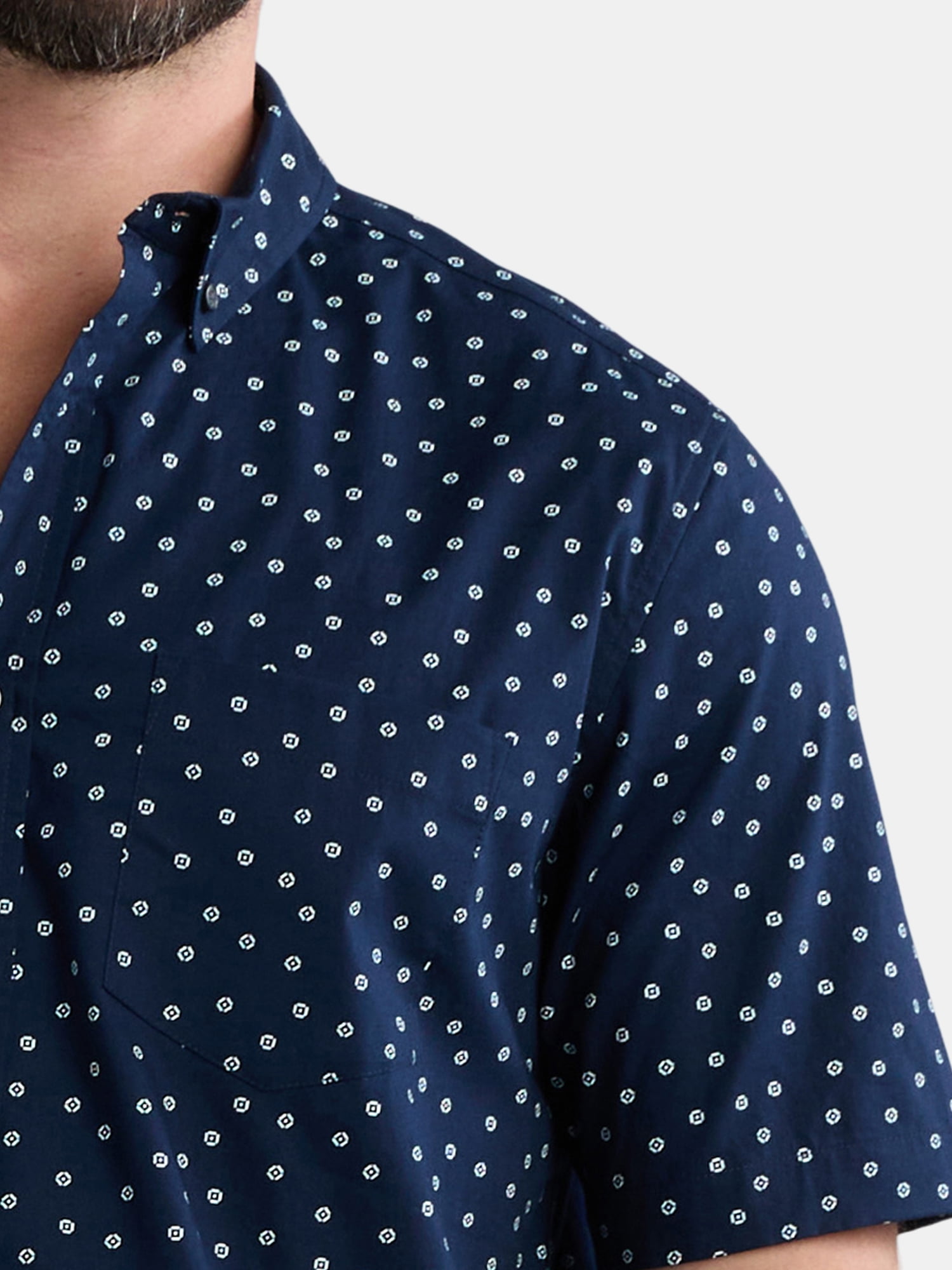 George Men's & Big Men's Classic Fit Short Sleeve Button-Up Poplin Shirt, Sizes S-3XL