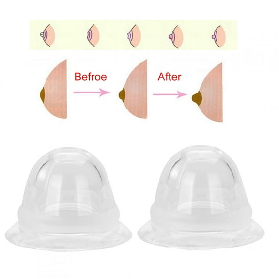 Mgaxyff Enlager,1 Pair/Set Silicone Corrector Pullers for Flat Inverted Nipples Breastfeeding Aid, Pullers