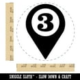 thumbnail image 2 of Map Location 3 Marker Self-Inking Rubber Stamp Ink Stamper - Blue Ink - Large 1-1/2 Inch, 2 of 7