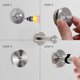 thumbnail image 4 of Percheros y toalleros de 52 mm, juego de 6 ganchos de pared de acero inoxidable para baños, 4 of 6
