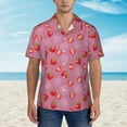 thumbnail image 6 of Picia Cute Strawberry Gentle Cotton Regular Fit Short Sleeve Casual Hawaiian Shirt for Men-Medium, 6 of 9