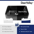 thumbnail image 5 of DV-1V0048B DeerValley Liberty 16 in. L x 12 in . W Rectangular Bathroom Ceramic Vessel Sink in Black, Faucet not Included, 5 of 9