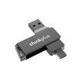 thumbnail image 1 of thinkplus MU251 32GB USB3.0 + Type-C Dual-port U Disk Unidad flash USB de metal giratoria Transmisió Abanopi 32GB/Negro, 1 of 7