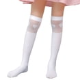 thumbnail image 4 of Over Knee Socks for Girls Thin Stretchable Girls Thigh Socks With Reinforced Toe Seam Comfort Playtimes And School Use, 4 of 9