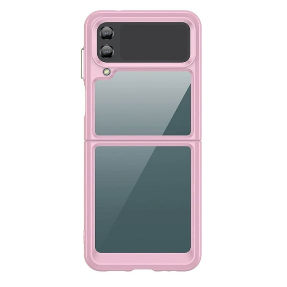 SaharaCase Hybrid-Flex Hard Shell Case for Samsung Galaxy Z Flip4 Clear/Pink (CP00292)