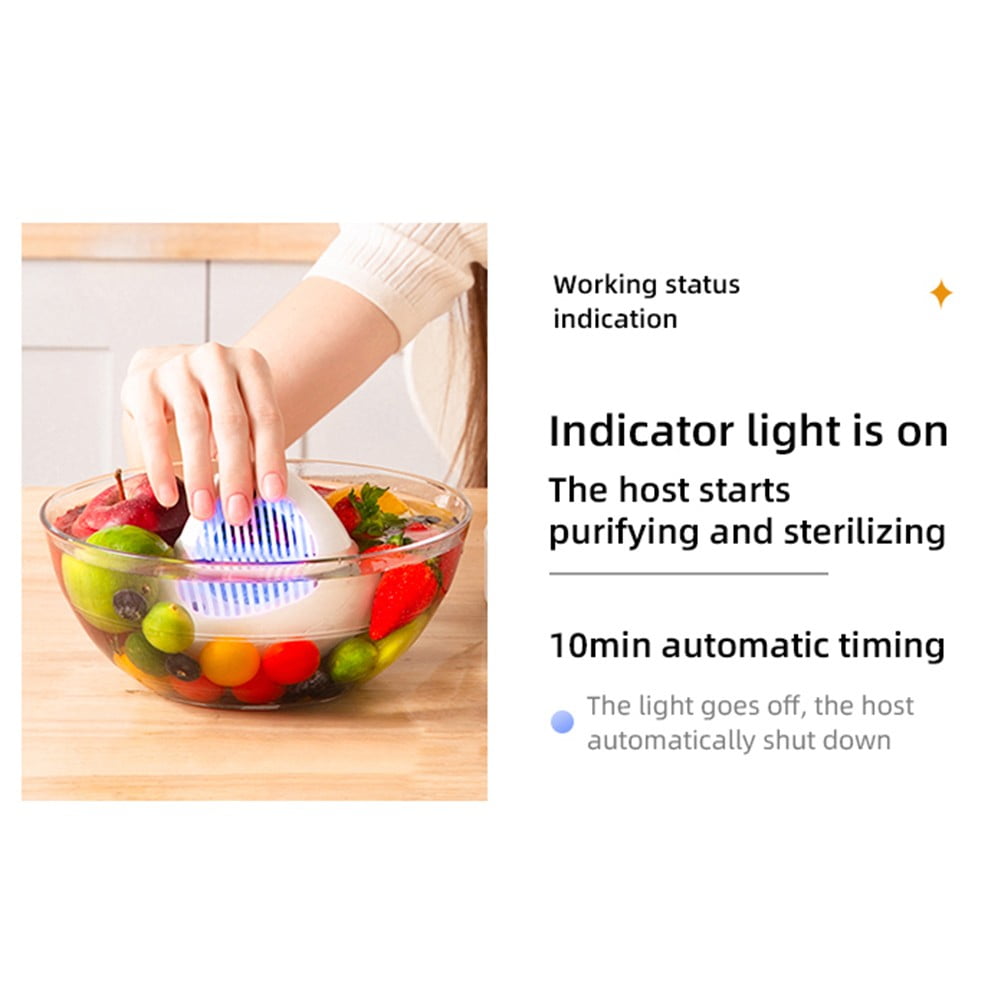 Lierteer Fruit And Vegetable Washing Machine Fruit Vegetable Cleaner For Seafood Deeply Cleans Produce Portable Food Purifier Lightweight