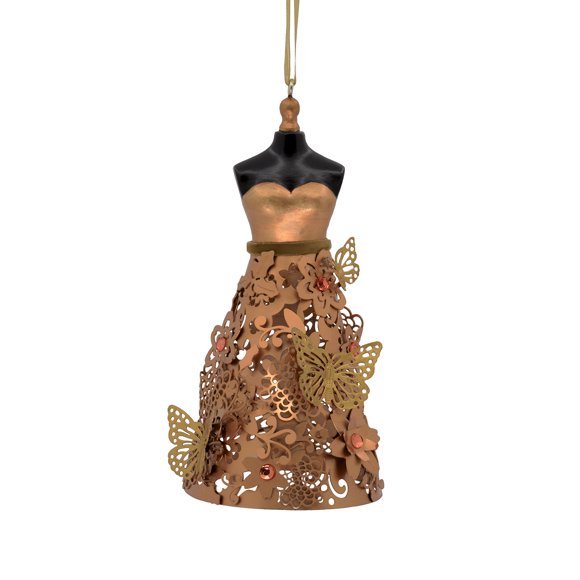 Hallmark Signature Premium Christmas Ornament Butterfly Dress, Metal