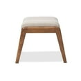 thumbnail image 3 of Baxton Studio Roxy Mid-Century Modern Walnut Wood Finishing and Light Beige Fabric Upholstered Ottoman, 3 of 6