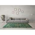 thumbnail image 3 of Ahgly Company Indoor Rectangle Persian Turquoise Blue Traditional Area Rugs, 7' x 10', 3 of 4