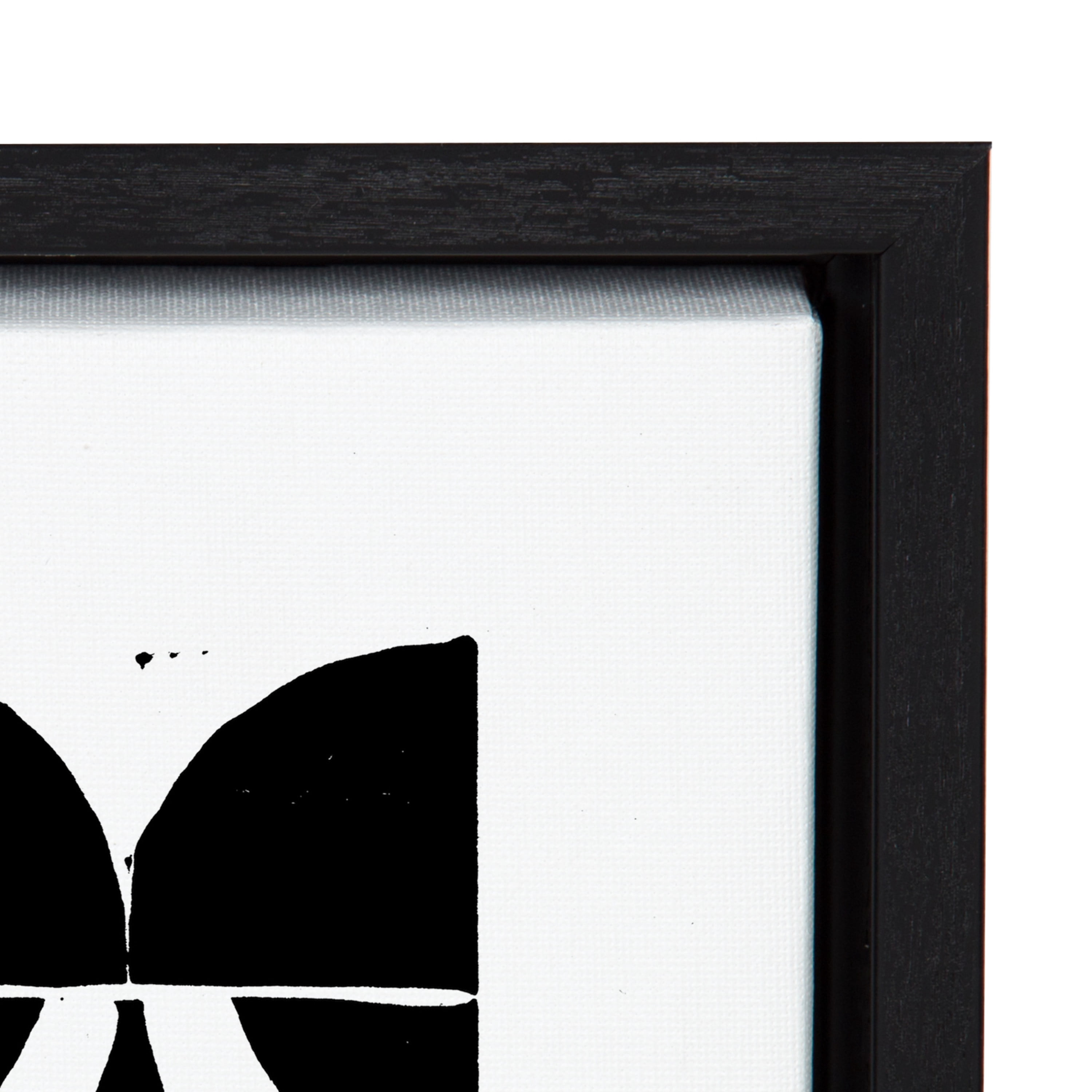 Kate and Laurel Abstract Modern Circular Pattern Block Print Framed Canvas Art Print, 18" x 24", by Statement Goods