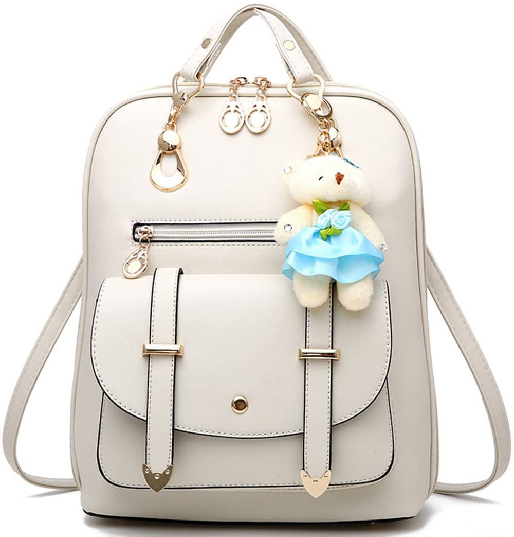 Small Backpacks for Girls and Women, Synthetic Leather Fashionable Shoulder  Bag Suitable for Daily Life(White) - Walmart.com