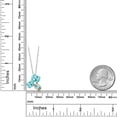 thumbnail image 4 of Gem Stone King 925 Silver and 10K Yellow Gold Blue Apatite and Blue Zircon Pendant Necklace for Women (2.67 Cttw, Oval 8X6MM, 7X5MM and 6X4MM, Gemstone, with 18 inch Chain), 4 of 4