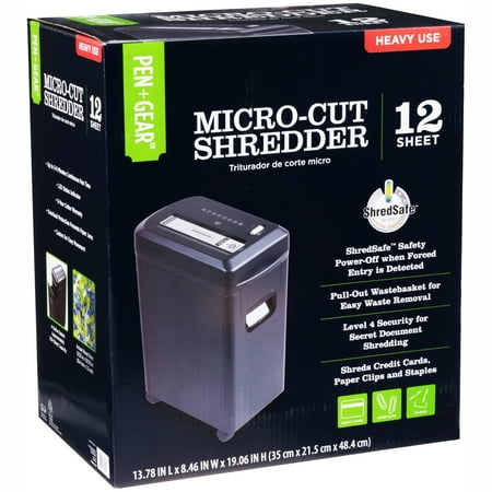 Pen+Gear™ 12 Sheet Heavy Use Micro-Cut Shredder