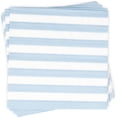 thumbnail image 2 of Gift Boutique Striped Cocktail Napkins, Light Blue & White, 100 Count, 2-Ply Disposable Beverage Napkins, 5x5 Folded, Party Supplies, 2 of 9