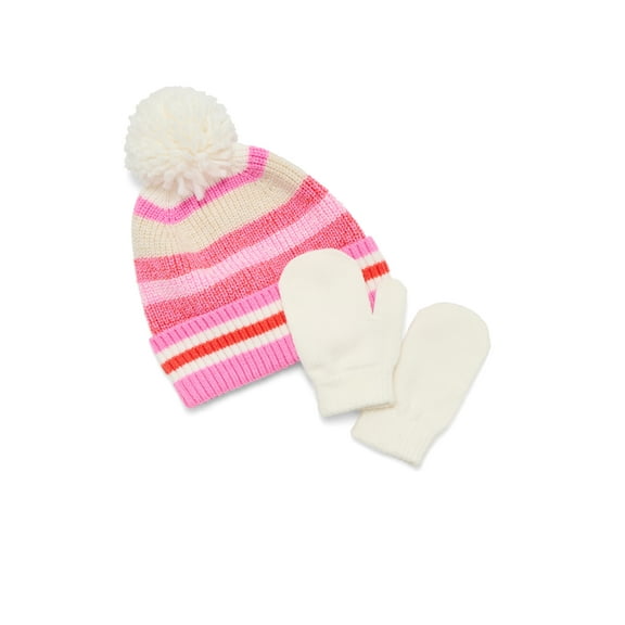 Ozark Trail Toddler Beanie and Mittens Set, 3- Piece