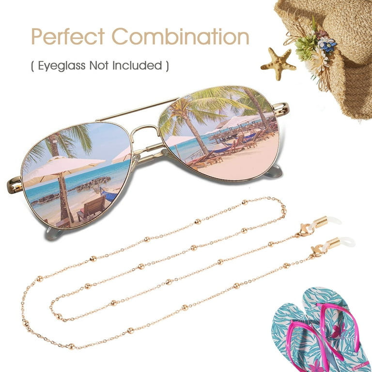 Rose gold deals eyeglass chain