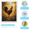 thumbnail image 3 of Diamond Art Kits for Adults, Rooster At Sunrise In Flower Garden 5D Diamond Painting Kits for Adults Beginners, DIY Full Drill Diamond Painting, Gem Art and Crafts 12x16, 3 of 7
