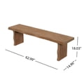 thumbnail image 6 of Christopher Knight Home 62.9" Indoor Dining Bench, 3-Person Wood Seating with Wavy Legs, 6 of 9