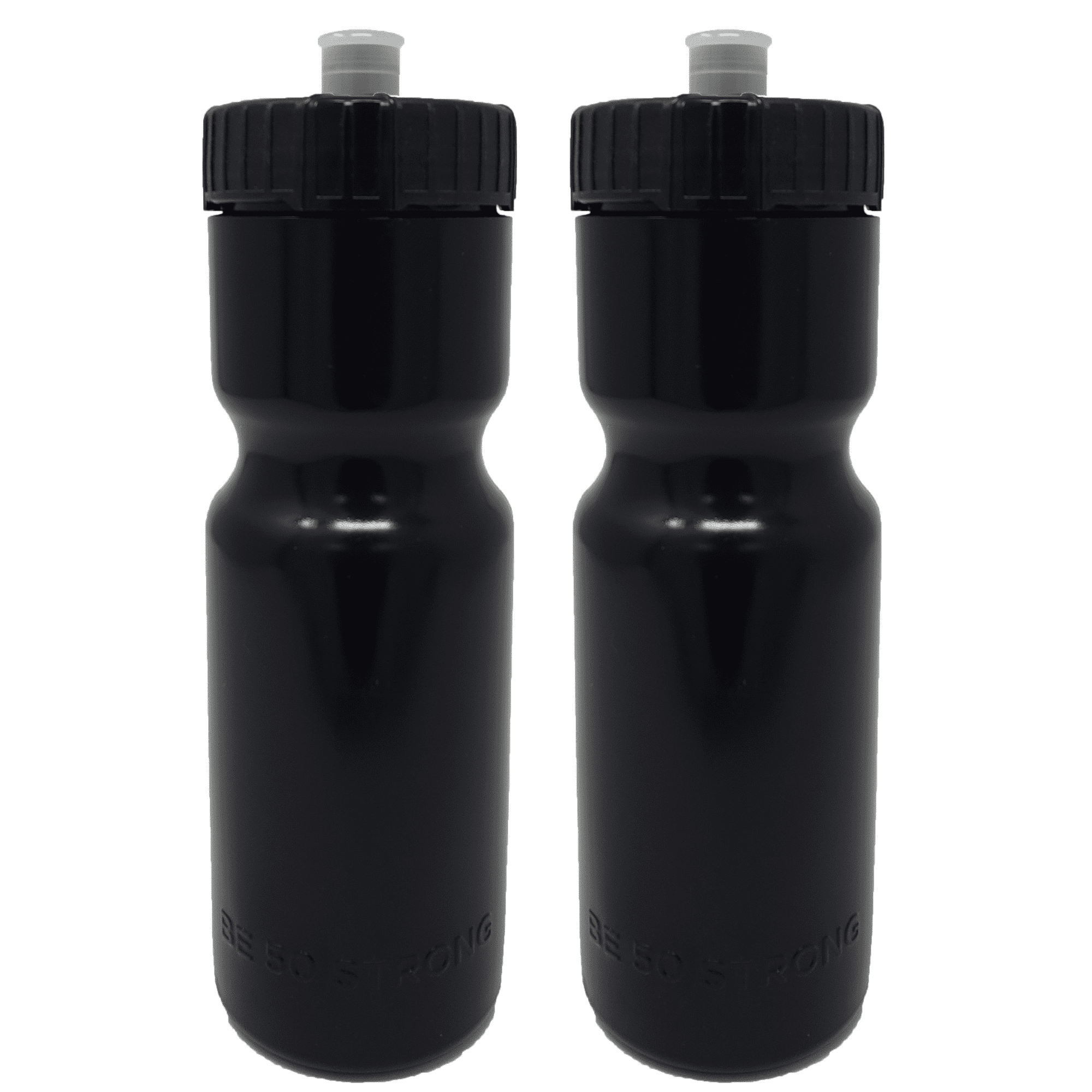 BPA Free Easy Open Push/Pull Cap USA Made Great for Adults & Kids 50 Strong Sports Squeeze Water Bottle 2 Pack Bottles Fit in Bike Cages Top Rack Dishwasher Safe 22 oz