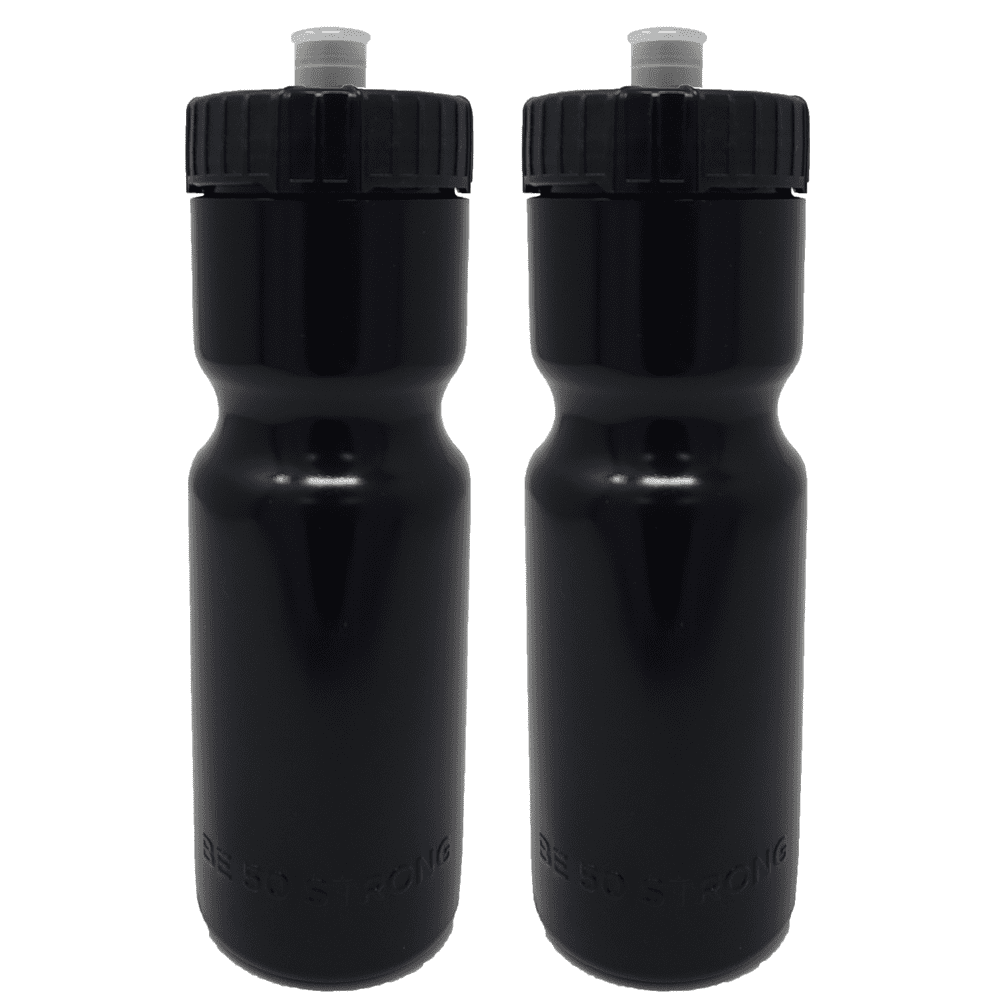 50 Strong Sports Squeeze Water Bottle 2 Pack 22 oz. BPA Free Easy