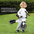 thumbnail image 5 of Balance Bike,3 in 1 Kids Tricycle for Toddlers 1-4 Year Olds,Kids Balance Bicycle for Boy & Girl Training, Adjustable, Removable Pedals,White, 5 of 7