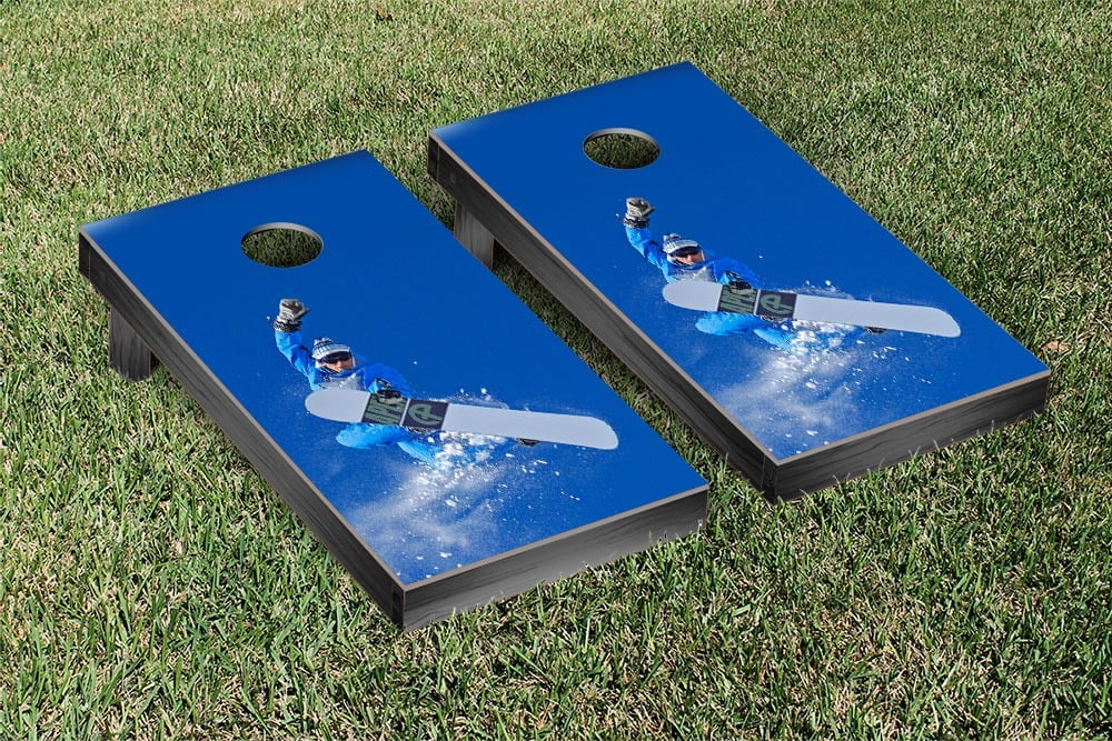Snowboarding Themed Cornhole Game Set by Victory Tailgate