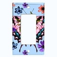 thumbnail image 5 of Metal Light Switch Plate Cover Unique Colorful Floral Butterfly Blue BUT022, 5 of 13
