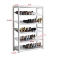 thumbnail image 3 of Higgins 5 Tier Racks Free Standing Shoe Storage Organizer, White Wood, 3 of 3