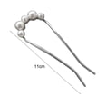 thumbnail image 4 of Soumake French Hair Fork Elegant Faux Pearl Anti-slip Long Thick Hair Updo Bun Metal U-Shaped Hair Pin Stick Women Girls Hair Accessories, 4 of 7