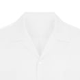 thumbnail image 4 of Ceisia Men's Shirt | Loose Short Sleeve Solid Color Shirt | Stretch Breathable Wrinkle-resistant (Asymmetrical Hem) Gift, 4 of 7