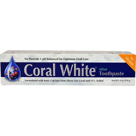Coral blanc Dentifrice, menthe, 6 Oz