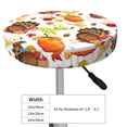 thumbnail image 4 of Naloa Thanksgiving Turkey Round Bar Stool Cushion Cover 12-14 inch, Fits Kitchen, Office, Restaurant Chairs - 13 inch, 4 of 7