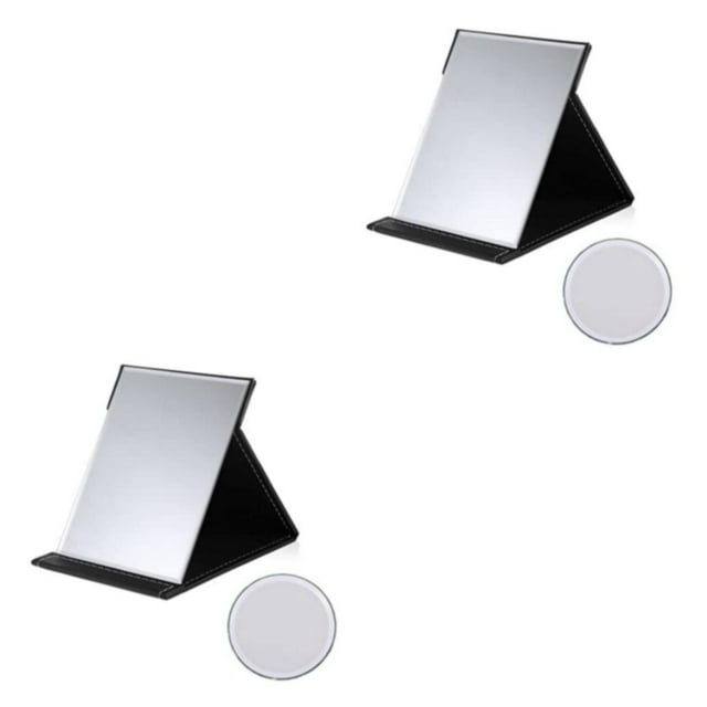 tamizeot Miroir Pliant Transparent Portable et Compact Réflexion Haute Définition Réglage Multi-angle Noir 2 Ensembles
