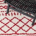 thumbnail image 6 of SAFAVIEH Arizona Teagan Geometric Shag Area Rug, Ivory/Red, 9' x 12', 6 of 8