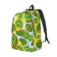 thumbnail image 2 of Balery Watercolor Kiwi Fruits Summer Vintage Canvas Backpack for Men and Women - Large Capacity, Durable Travel Laptop Bag for School, Work, Hiking, and Outdoor Activities, 2 of 7