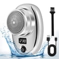 thumbnail image 1 of EIMELI  Electric Shaver with Power Display Rechargeable 400mAh Portable Mini Razor IP65 Waterproof Wet and Dry Use with Cleaning Brush for Home Travel, 1 of 9