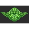 thumbnail image 2 of Women's Star Wars St. Patrick's Yoda Clover Face  Graphic Tee Black Small, 2 of 4